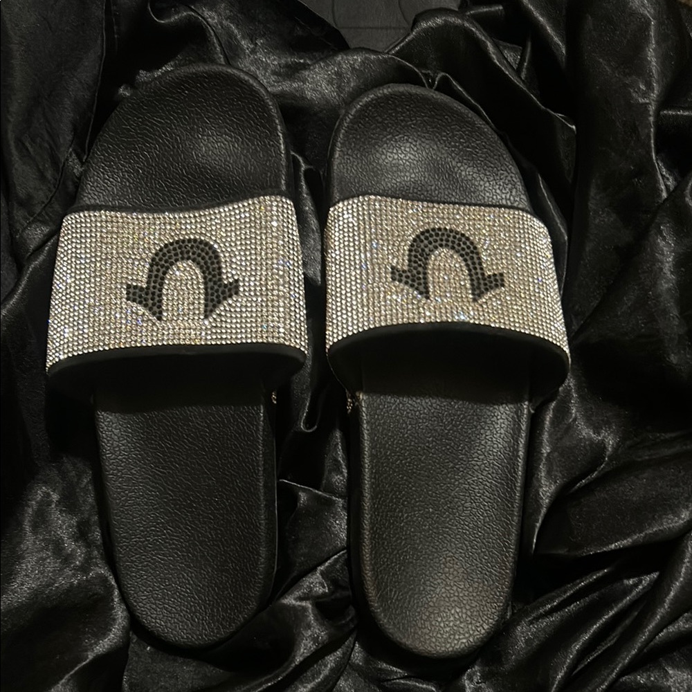 True Religion Sparkly Slides